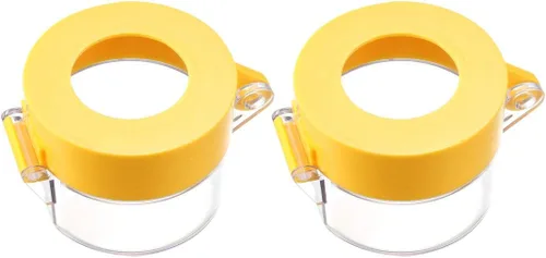 Miniatura 8 de uxcell 2 piezas de plástico transparente cubierta de interruptor protector para 0.866 in de diámetro interruptor de botón 55x43