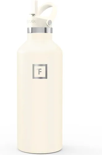 Miniatura 33 de IRON °FLASK Botellas de agua de campamento/senderismo, 3 tapas (estrecha con popote), sin fugas, aisladas al vacío, acero inoxidable de doble pared