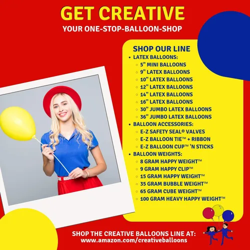 Miniatura 3 de Creative Balloons Peso cúbico: globos dorados metálicos de 2.26 onzas para ramos de globos de helio, paquete de 10 unidades para fiestas y eventos