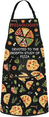 Miniatura 7 de JNIAP Delantal de chef de pizza para hombres, delantal para hacer pizza, regalos para pizzólogo y chef de pizzería