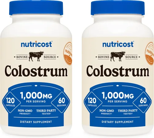 Miniatura 9 de Nutricost Calostro 1000 mg, 120 tapas, 60 porciones (3 botellas)