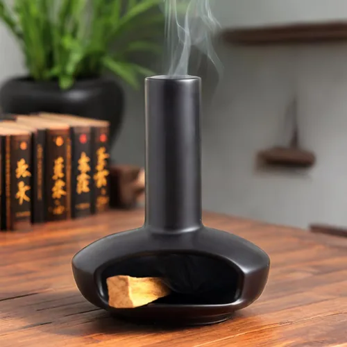 Miniatura 15 de MOUGIGI Soporte de Palo Santo Hecho a Mano y Quemador de Conos de Incienso - Elegante Accesorio para Limpias de Salvia con Capacidad para Rituales