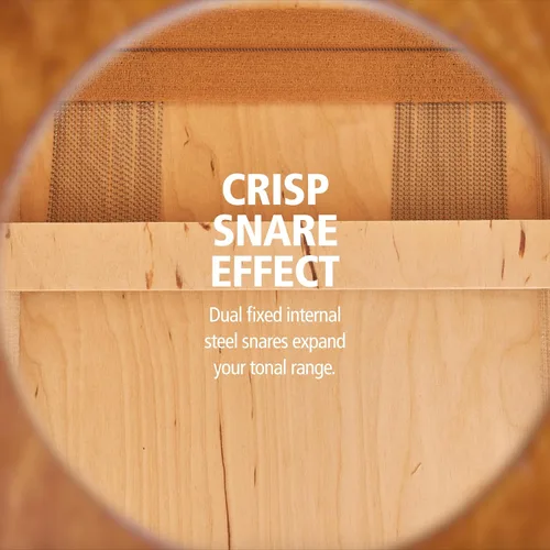 Miniatura 3 de Cajón para música, compacto, de madera de abedul con lazos internos marrón claro/natural