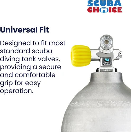 Miniatura 4 de Scuba Choice Scuba Diving Tank Cylinder Valve Oval Shape Knob Yellow