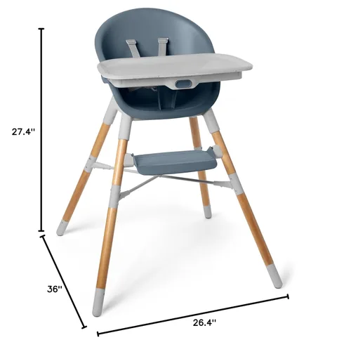Miniatura 15 de Skip Hop Silla alta para bebés 4 en 1 convertible, EON, azul pizarra