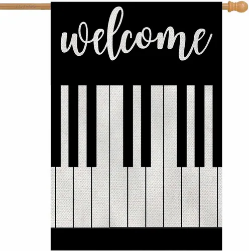 Miniatura 7 de AOYEGO Daisy - Bandera de bienvenida para casa, de 28 x 40 pulgadas, grande, vertical, de doble cara, abejas en una margarita blanca salvaje