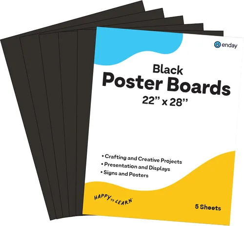 Emraw Tablero de póster ligero para manualidades para presentaciones, letrero de oficina, tablero de pintura en blanco, hojas de póster de