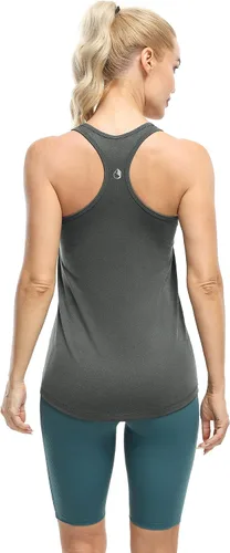 Miniatura 7 de Icyzone Camiseta deportiva con espalda cruzada, sin mangas, para mujer, paquete de 3