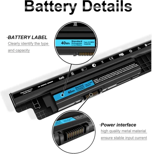 Miniatura 3 de SLE-TECH Batería XCMRD de 40 Wh para Dell Inspiron 15 3000 Series 3531 3541 3542 3521 3537 3543 15R 5537 5521 17 3721 3737 17R 5737 5721 14 37 421 3