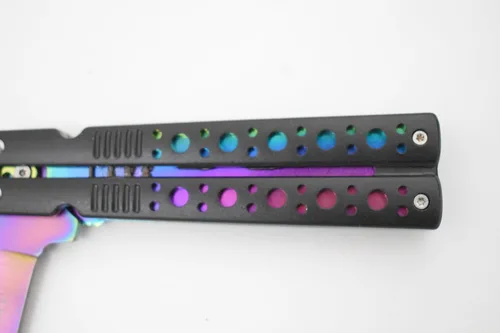 Miniatura 3 de Tac Force cuchillo mango negro con apertura asistida Acero Inoxidable hoja Arco Iris