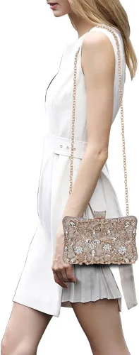 Miniatura 6 de Tanpell Bolso de mano de cristal para mujer bolso de mano de boda con diamantes de imitación para novia graduación cóctel fiesta