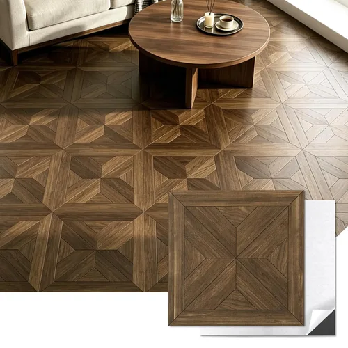 Miniatura 11 de Art3d Azulejos de vinilo para pegar y desprender 30 unidades 30 x 30 cm, Suelos autoadhesivos impermeables con aspecto de tablones de madera