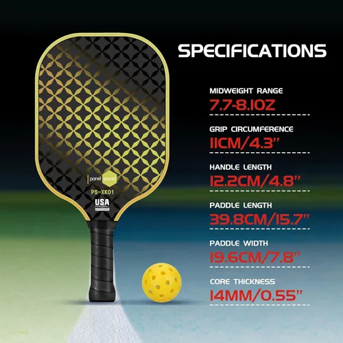 Miniatura 5 de Pickleball Paddles Set of 2 or 4, USAPA Approved Fiberglass Pickleball Racket Set with 4 Outdoor Pickleballs and 1 Carrying Case Paquete de 4 - 4