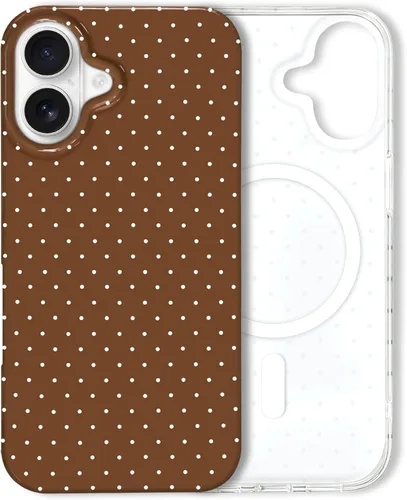 Miniatura 57 de Hython Funda para iPhone Air, diseño estético de lunares lindos, funda simple de 6.5 pulgadas, delgada, antiarañazos, parachoques de TPU suave, a