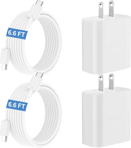 Miniatura 24 de Cargador súper rápido USB C de 45 W para teléfono Android tipo C, bloque de carga rápida con cable de 5 pies para Samsung Galaxy S26/S26