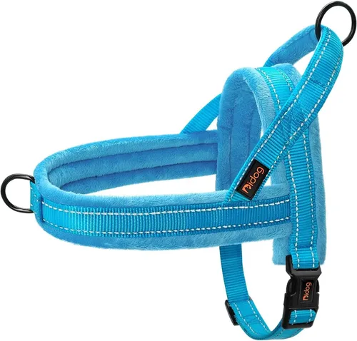 Miniatura 9 de Didog Arnés de chaleco acolchado de franela suave para perro, sin tirones, de ajuste rápido, arnés reflectante para perro, fácil para entrenar