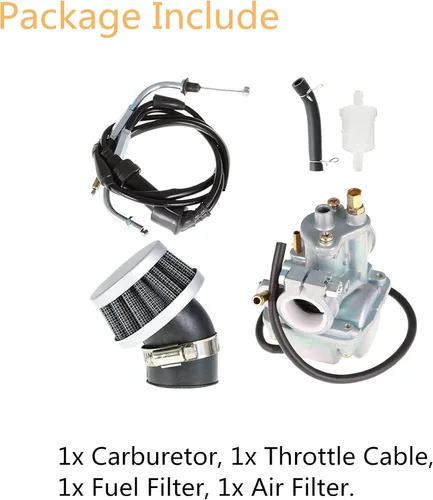 Miniatura 4 de WFLNHB Repuesto de carburador para Yamaha PW80 Y-Zinger Big Wheel 80 BW80 Dirt Bike con cable de acelerador de filtro de aire