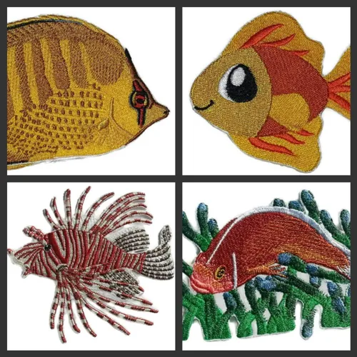 Miniatura 2 de Nature's Bounty Hermosos retratos de peces personalizados [pez dorado mascota] Parche bordado para planchar y coser [3 x 3.75 pulgadas]Fabricado
