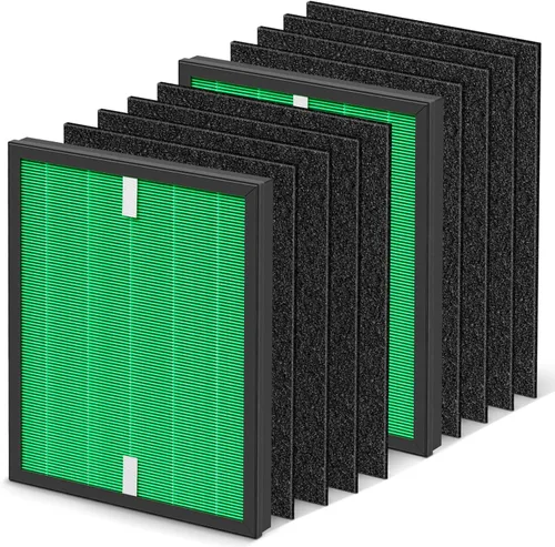 2 juegos de filtros de repuesto para Coway Airmega 150(W) 150(K) purificador de aire, 2 filtros HEPA y 8 filtros de carbono activo, AP-1019C-FP