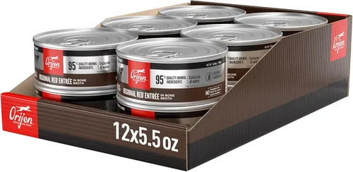 Miniatura 16 de ORIJEN Pate Premium - Comida húmeda para gatos en caldo de huesos con atún, salmón y ternera, latas de 5.5 onzas (12 unidades)