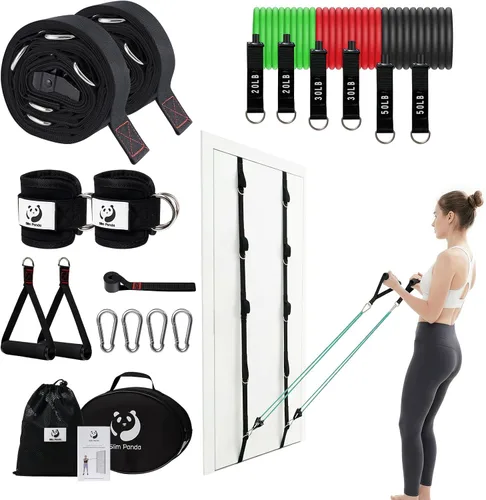 Miniatura 9 de Slim Panda Door Anchor Strap for Resistance Bands, Door Exercise Equipment with Secure Buckle & No Drill Setup, Multi Point Anchor Gym Attachment