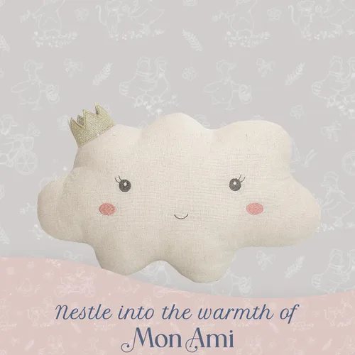 Miniatura 4 de MON AMI Reine Almohada Decorativa en Forma de Nube – Cojín de Felpa Decorativo de 16 x 10 pulgadas para Cama, Sofá o Decoración de Habitación, Nube