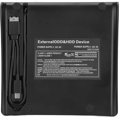 Miniatura 9 de PUSOKEI Caja de unidad de DVD externa, USB 3.0 CD de 5 Gbps, quemador de alta velocidad, portátil, DVD, CD, RW, caja de unidad para computadora
