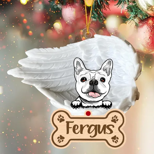 Miniatura 74 de Adorno de perro afgano de 1 ángel, adorno acrílico 2D personalizado conmemorativo para perros, regalo por pérdida de mascotas, regalo