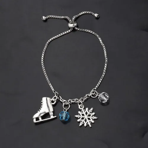 Miniatura 2 de UJIMS Pulsera con dije de hielo, regalo para amantes del anime, regalo de patinaje artístico para mejores amigos, amantes del patinaje, regalos