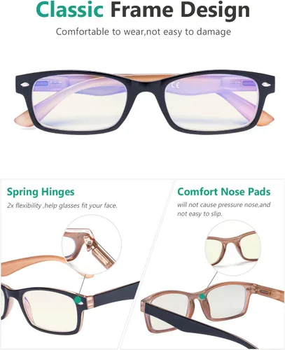 Miniatura 3 de Eyekepper Bisagras de resorte Protección UV,Antideslumbrante,Anti rayos azules,Lentes resistentes a los arañazos Lectores de lentes de lectura