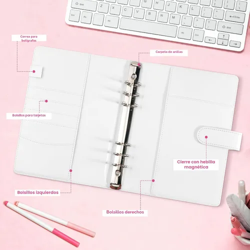 Miniatura 6 de Carpeta para tarjetas fotográficas A5 Kpop con 30 páginas de tarjetas de 4 bolsillos, Carpeta A5 de 6 anillos álbum coleccionador de tarjetas