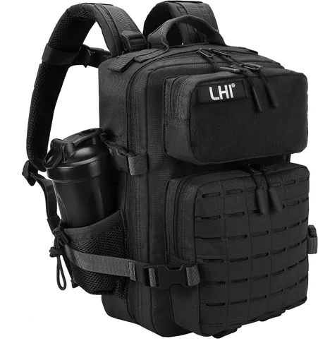 Miniatura 10 de LHI - Mochila táctica militar para hombre, 25/45 L, mochila grande Molle del ejército, mochila de asalto de 3 días, para senderismo
