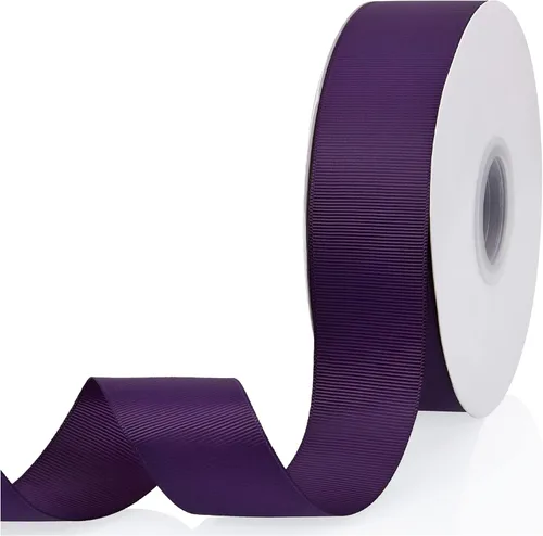 Miniatura 24 de Cinta de grogrén de doble cara de color liso azul bebé de 1-1/2 pulgadas x 50 yardas para envolver regalos, bodas, fiestas, manualidades, lazos