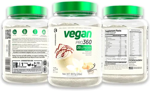 Miniatura 2 de Forzagen Proteína Vegana 360 2 Libras 27 Porciones, Proteína a Base de Plantas Extraída de Quinoa, Arroz Integral y Proteína Aislada de Guisante