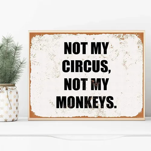Miniatura 2 de Regalo de Navidad Not My Circus Not My Monkeys - Kit de pintura de diamantes para adultos, pintura por números, taladro redondo completo