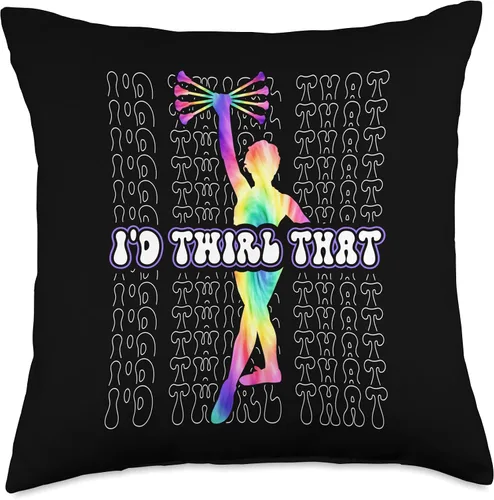 Miniatura 4 de Baton Twirling Majorette Girl Sport Designs batic baton twirling majorette dance Throw Pillow, 16x16, Multicolor