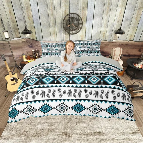 Miniatura 17 de Funda de edredón con estampado de extraterrestre, juego de ropa de cama de nave espacial para niños y niñas, decoración de habitación