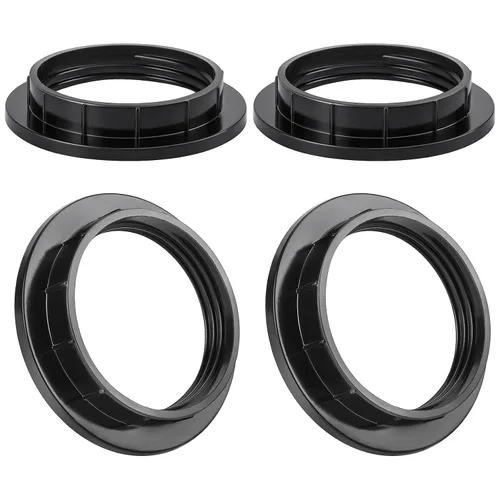 DiCUNO Anillos de pantalla de lámpara E26, anillo de enchufe de luz negra, reemplazo de zócalo de bloqueo para soporte de lámpara roscado de base