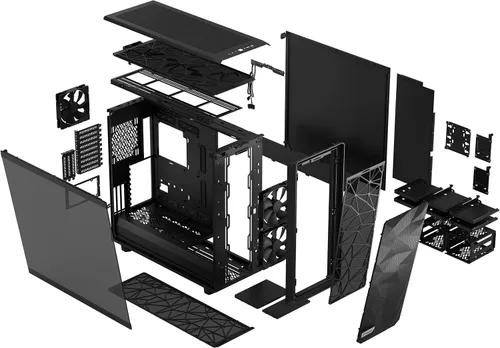 Miniatura 8 de Fractal Design Meshify 2 XL Negro ATX Flexible Luz Tintado de Cristal Templado Ventana Full Tower Computadora Luz TG negra