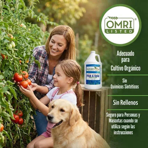Miniatura 6 de GS Plant Foods Fertilizante Líquido de Pescado y Algas Kelp (1 Galón) – Alimento Vegetal Natural Listado por el Instituto de Revisión
