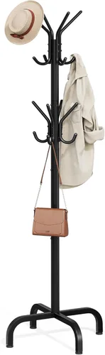 Miniatura 11 de SONGMICS Perchero Independiente, Perchero de Metal con 12 Ganchos y 4 Patas, Soporte para Ropa, Sombreros y Bolsos, para Entrada, Sala de Estar