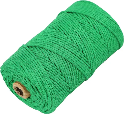 Miniatura 12 de Cordón de algodón para macramé, hilo torcido de 4 capas, cuerda de algodón natural, suministros perfectos de macramé, para hacer soportes colgantes