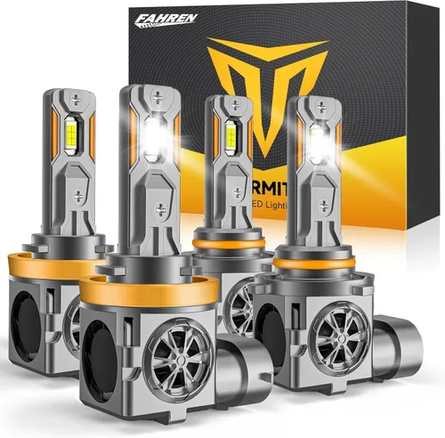 Miniatura 12 de Termitor Bombillas H4/9003/HB2, brillo de 50,000 lúmenes, blanco superbrillante de 6500 K, tamaño halógeno 1:1, luces antiniebla H4 blancas frías