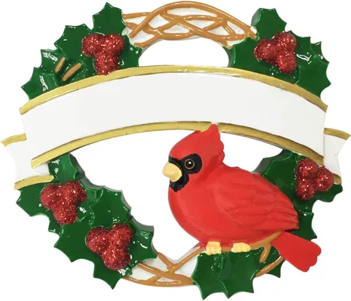 Miniatura 2 de Adornos personalizados de pájaro 2024 – Adorno de Navidad cardenal rojo, adornos cardenales para árbol de Navidad, pájaro cantor, tweets, adornos