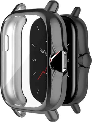 Miniatura 8 de FitTurn Funda protectora de pantalla compatible con Amazfit GTS 2/GTS3, proceso de chapado completo, color metal, TPU, a prueba de golpes, carcasa