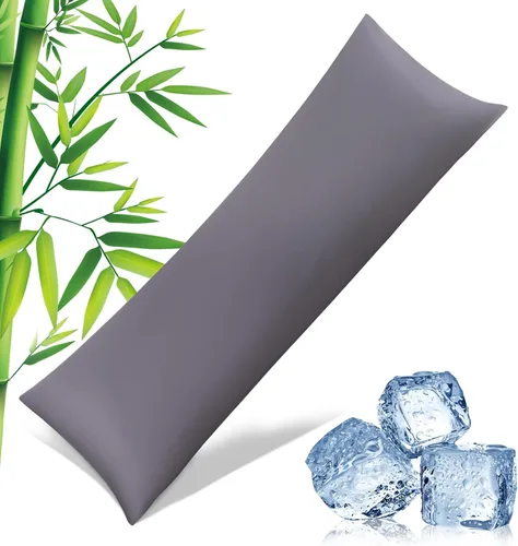 Miniatura 30 de Fundas de almohada de tamaño corporal, Fundas de almohada de viscosa refrescante con cierre de cremallera, Funda de almohada fresca y transpirable