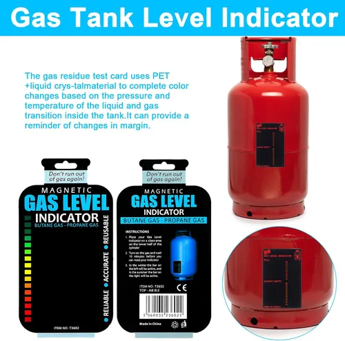 Miniatura 3 de Ptwola 2 Piezas Indicador de Nivel de Gas Indicador de Tanque de Propano Reutilizable Indicadores de Nivel de Combustible Adhesivo para Cocina