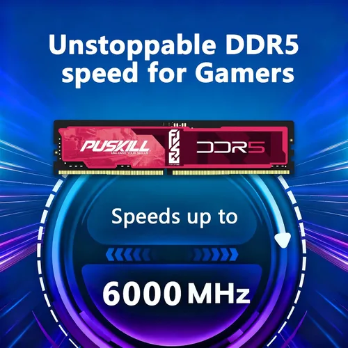 Miniatura 2 de PUSKILL Memoria de escritorio DDR5 RAM de 32 GB (2 x 16 GB) 6000 MHz CL30 Actualización de PC gaming de latencia ultrabaja Intel XMP 3.0 y AMD