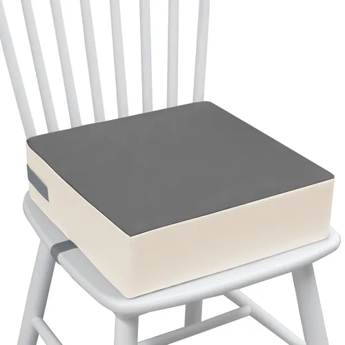 Eiury Asiento elevador para niños pequeños, silla de comedor para cocina, cojín de poliuretano impermeable, antiarañazos, parte inferior Gris oscuro
