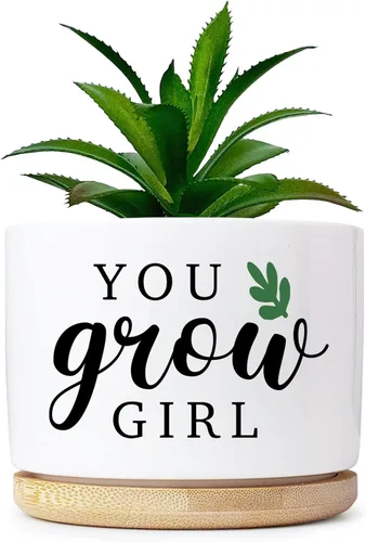 Miniatura 9 de Gracias por Ayudarme a Crecer Macetas Graciosas de Plantas Gracias Maceta Sin Planta, Maceta Pequeña de Suculentas para Plantas